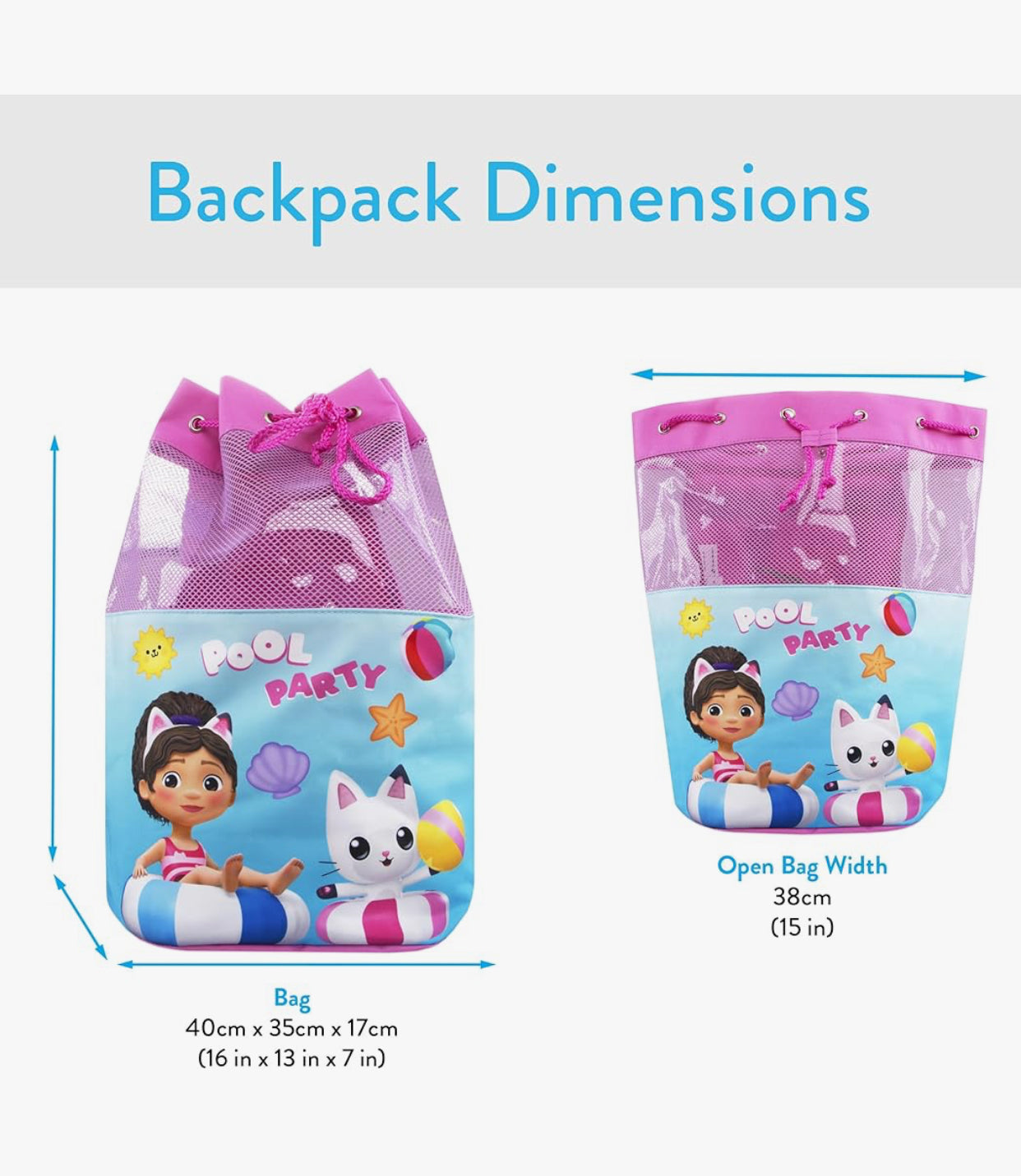 GABBY'S DOLLHOUSE Girls Swim Bag