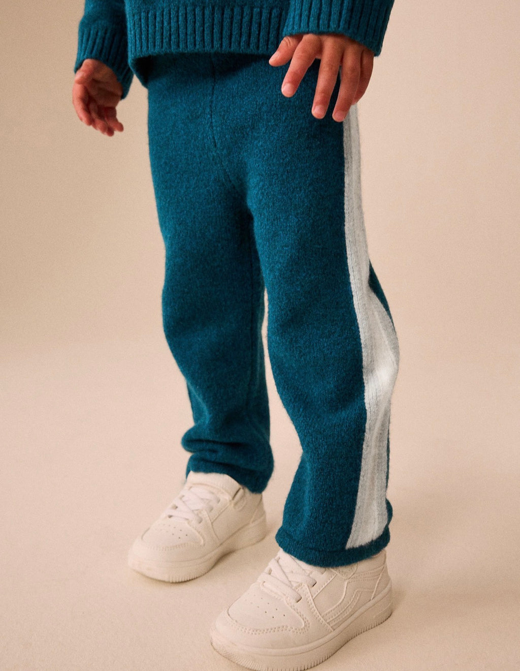 Teal Blue Tokyo Knitted Crew Neck Jumper and Joggers Set
