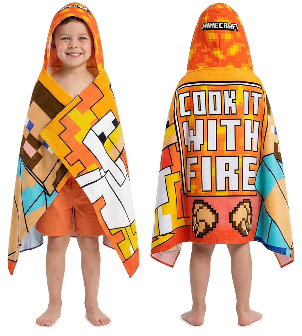 Minecraft Hooded Towels for Boys