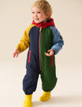 Colour Block Wadded Waterproof Puddlesuit