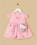 Hello Kitty Print Cotton Dress with Bag