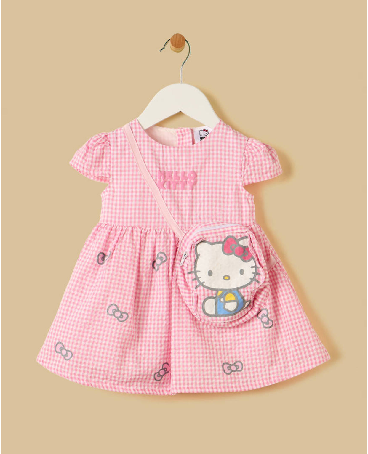 Hello Kitty Print Cotton Dress with Bag