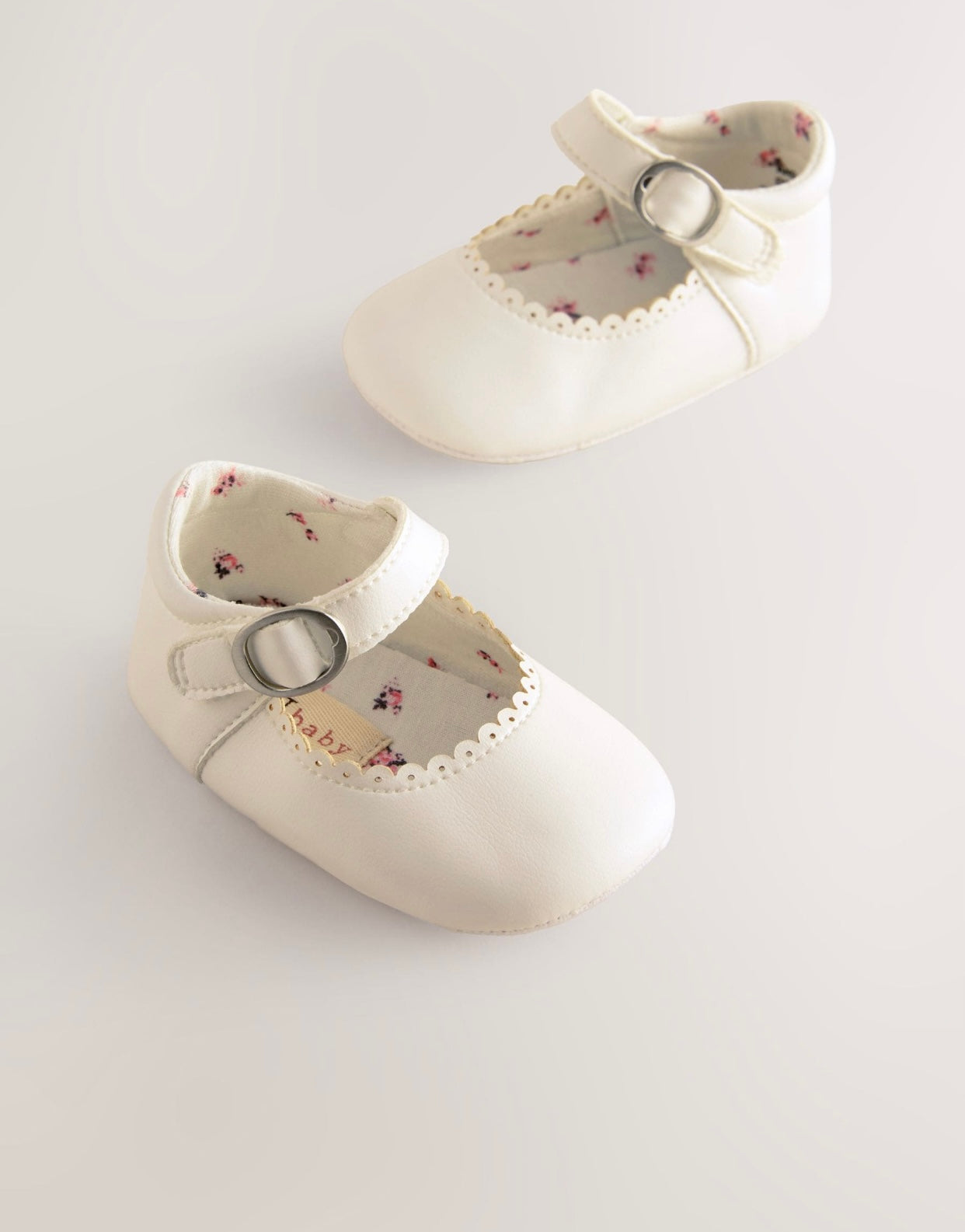 White Mary Jane Baby Shoes