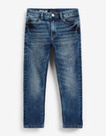 Blue Acid Wash Regular Fit Stretch Jeans