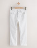 White Regular Fit Stretch Jeans