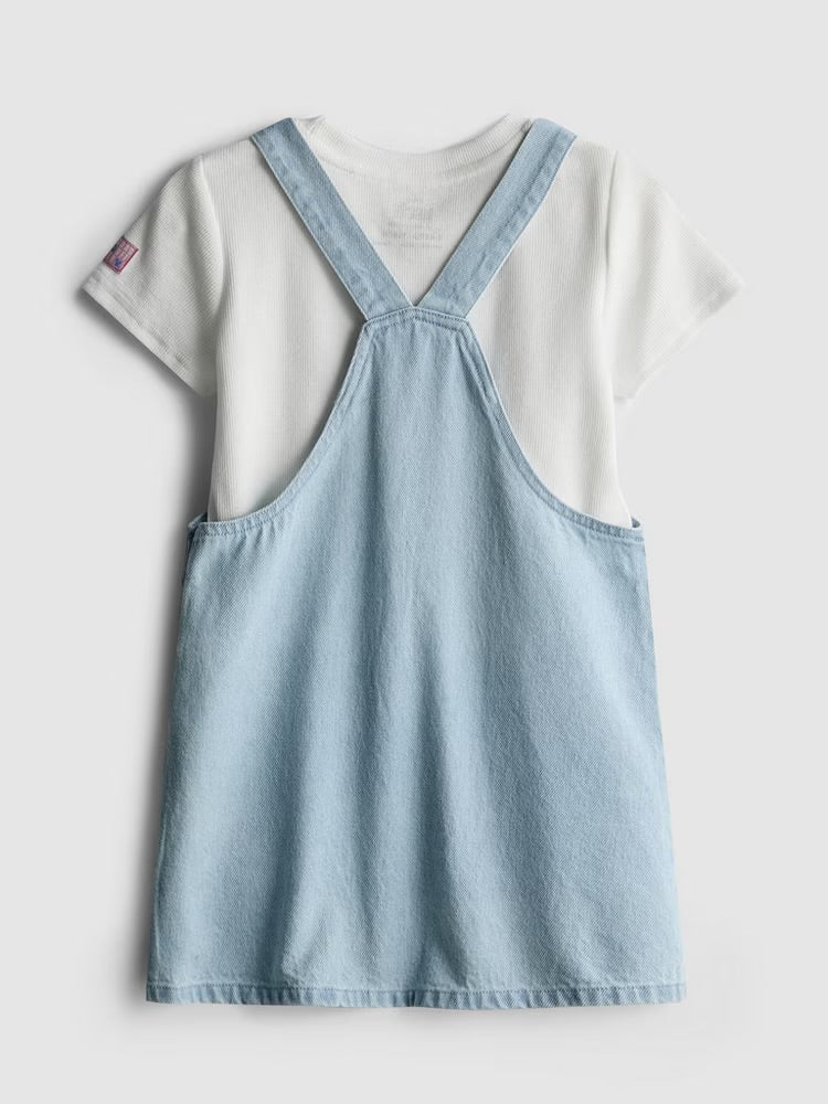 Disney’s Minnie Mouse T-Shirt and Denim Pinafore Dress Set