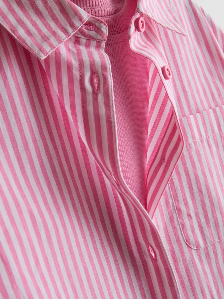 Vest and Stripe Shirt Set