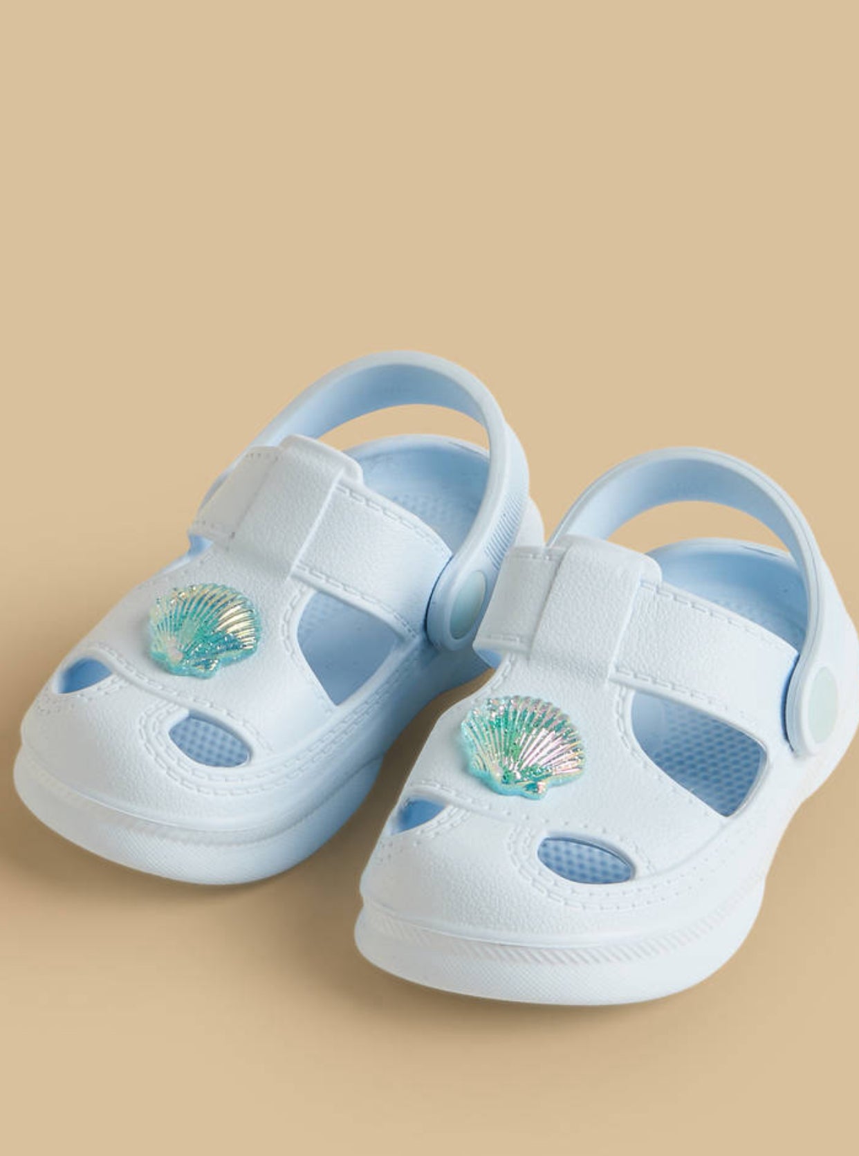 Seashell Accent Backstrap Clogs