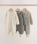 Monochrome Waffle Baby Sleepsuits 3