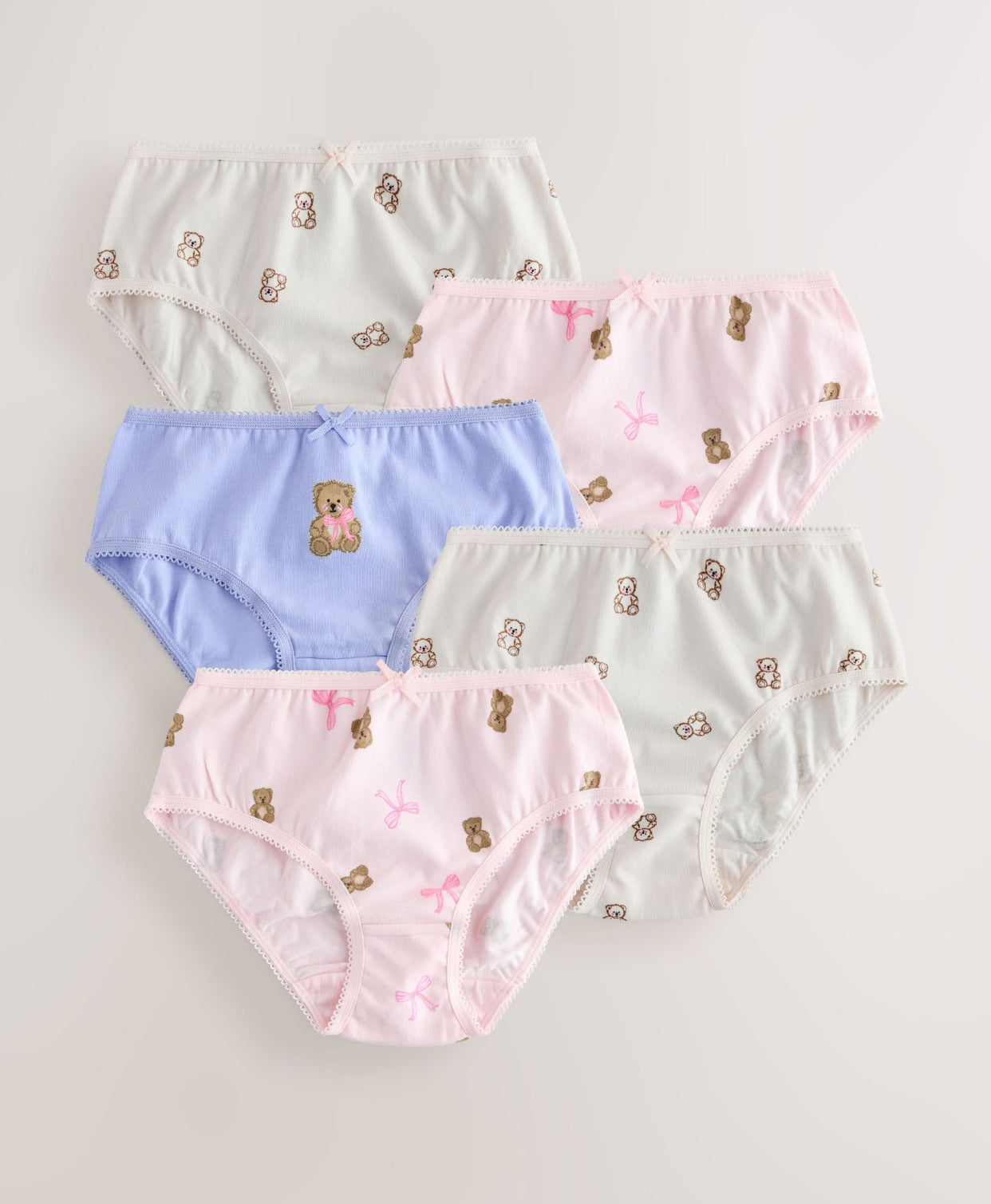 Pink Bear Briefs 5 Pack