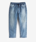 Light Blue Regular Fit Stretch Elasticated Waist Jeans