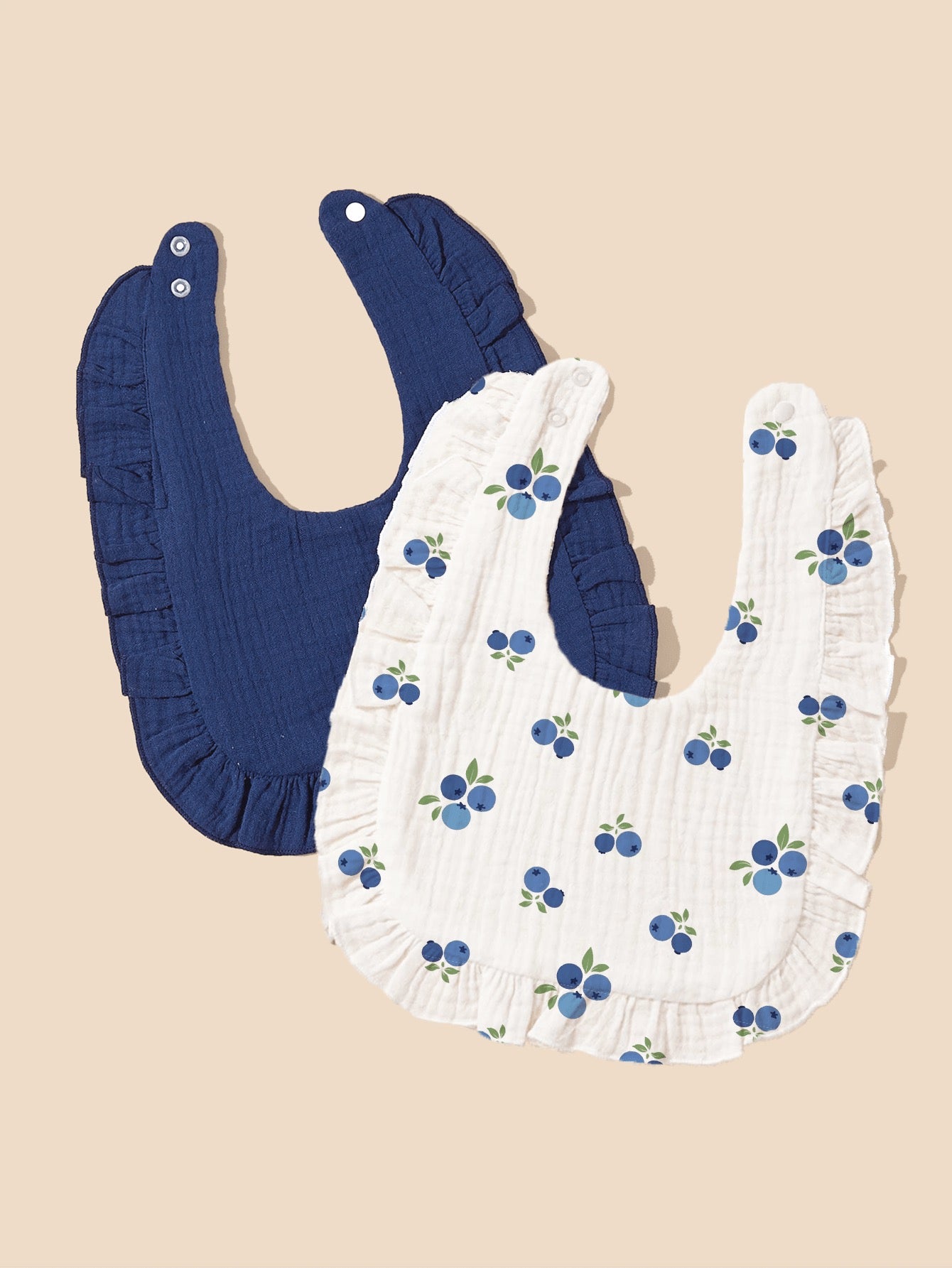 2pcs Soft & Comfortable 100% Cotton Baby Bibs (immediate)