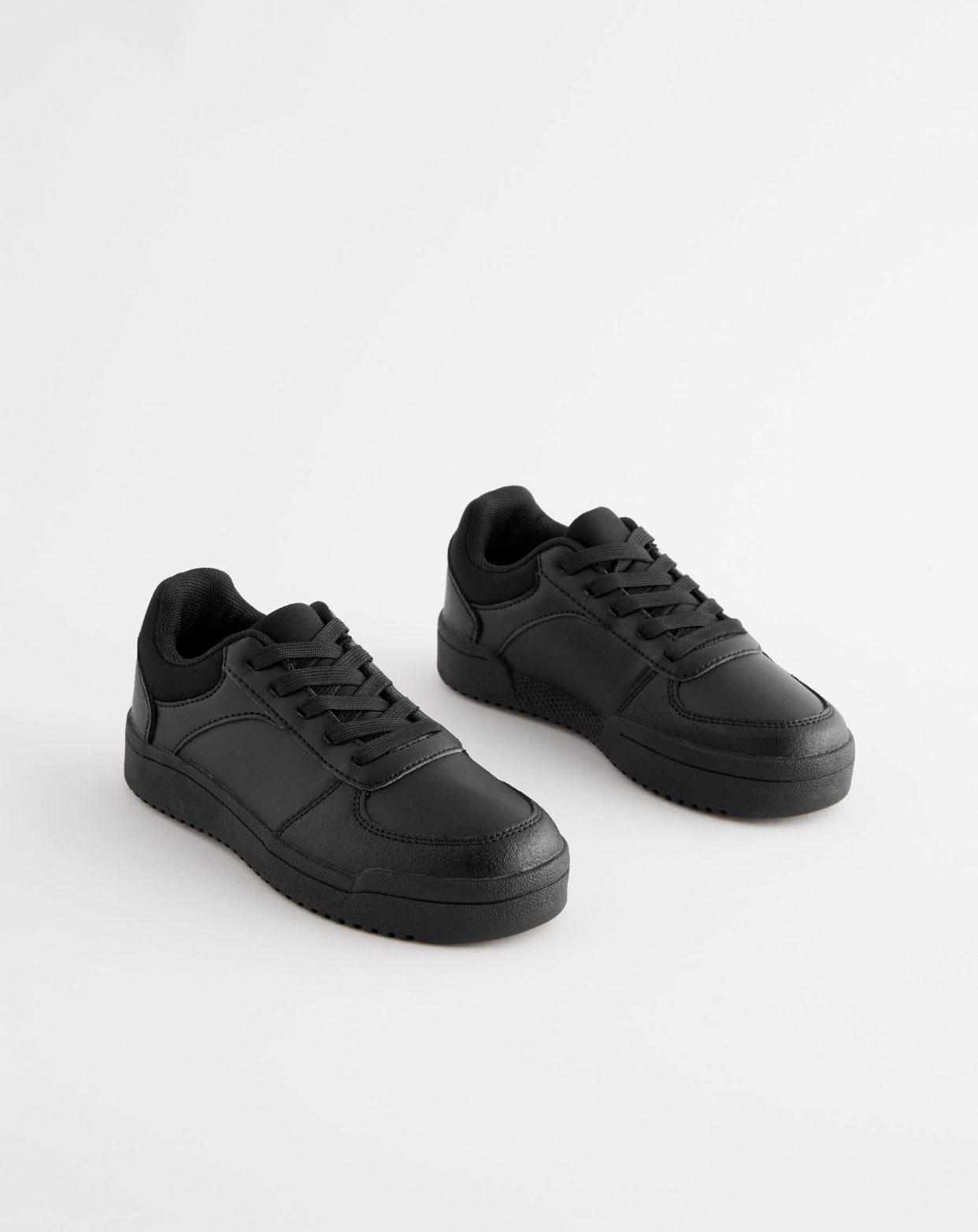 Black Standard Fit (F) School Lace-Up Shoes