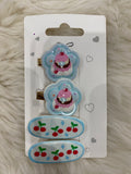 4pcs blue hair clips set