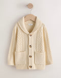 Cream Cable Knit Cardigan