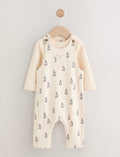 Neutral Milk Club Jersey Dungarees and
Bodysuits Baby Set