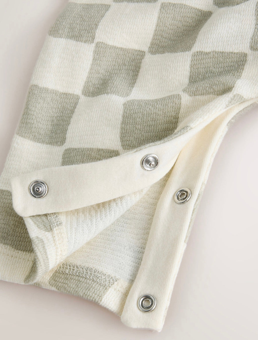 Neutral Checkerboard Jersey Dungaree and Bodysuit Baby Set