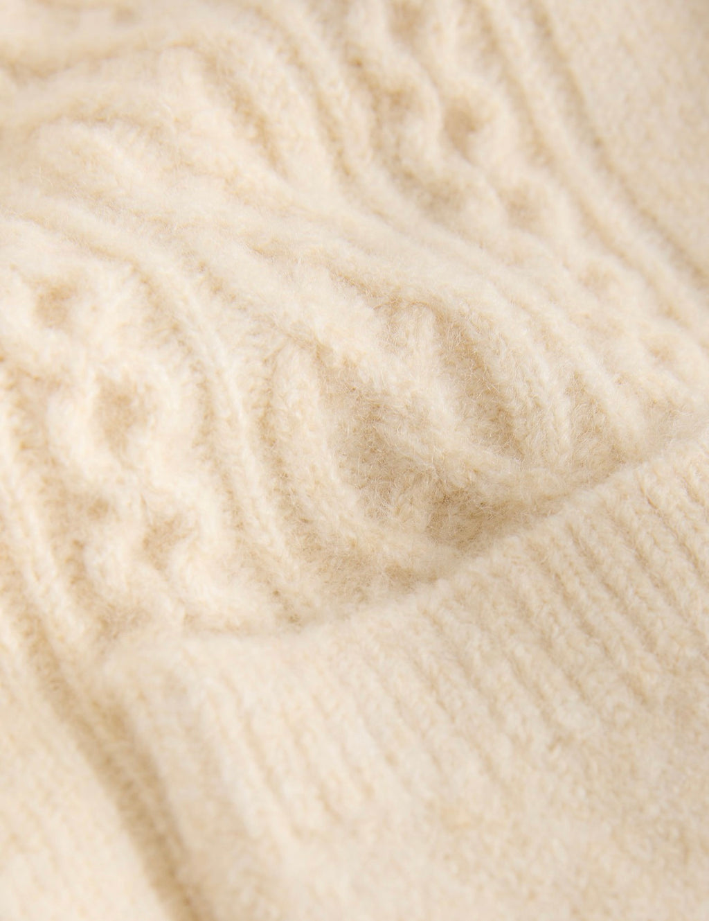 Cream Cable Knit Cardigan