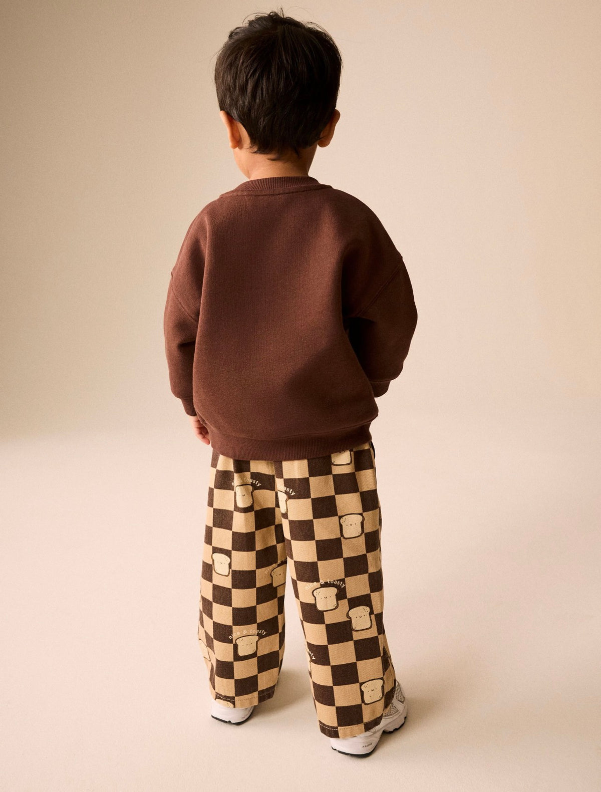 Brown Long Sleeve Top and Trousers Set