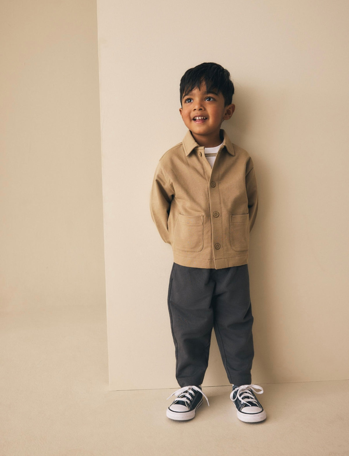 Tan Brown Jersey Shirt T-Shirt and Joggers 3 Piece Set