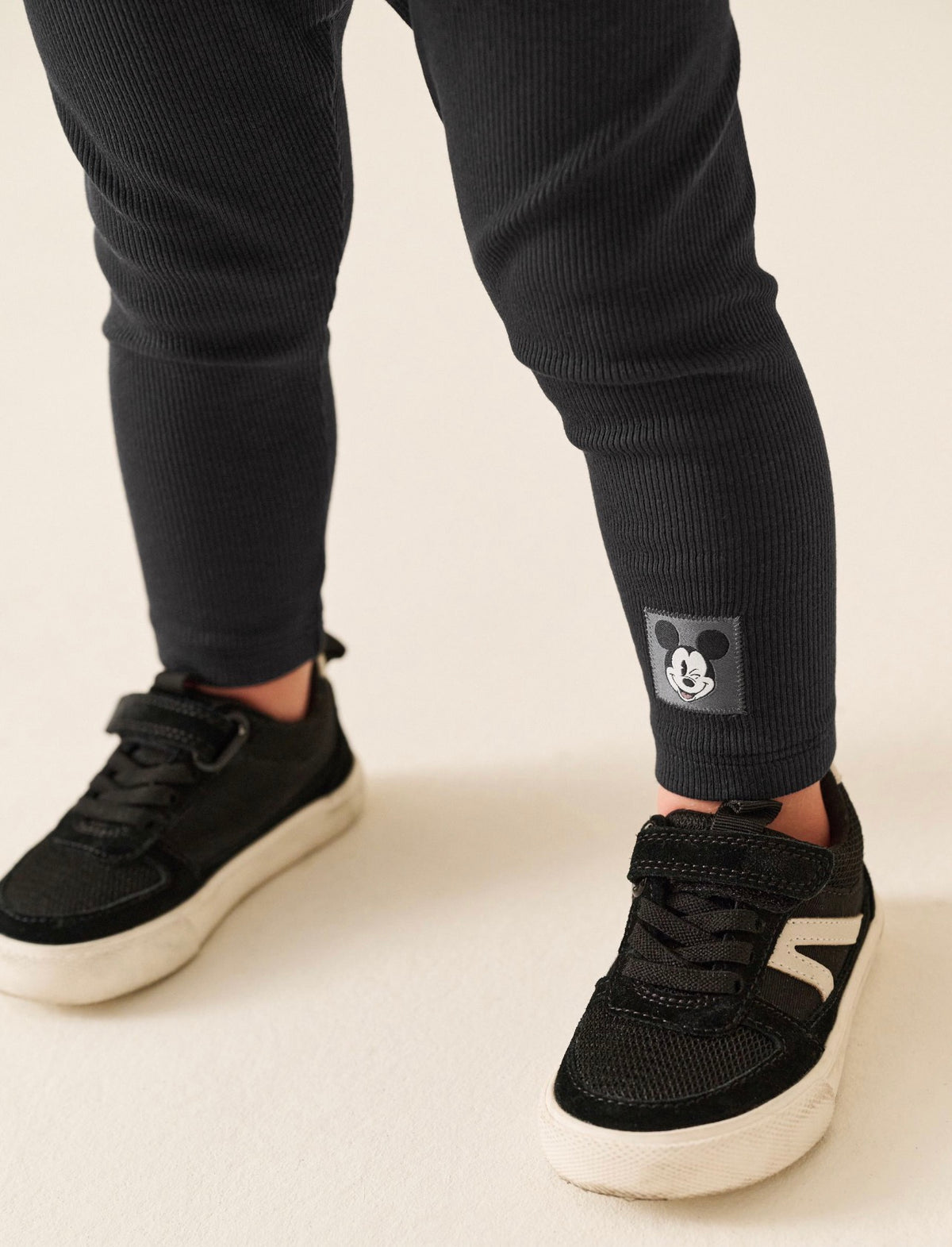 Charcoal Grey Mickey Mouse Crew Neck Sweat Top and Leggings Set