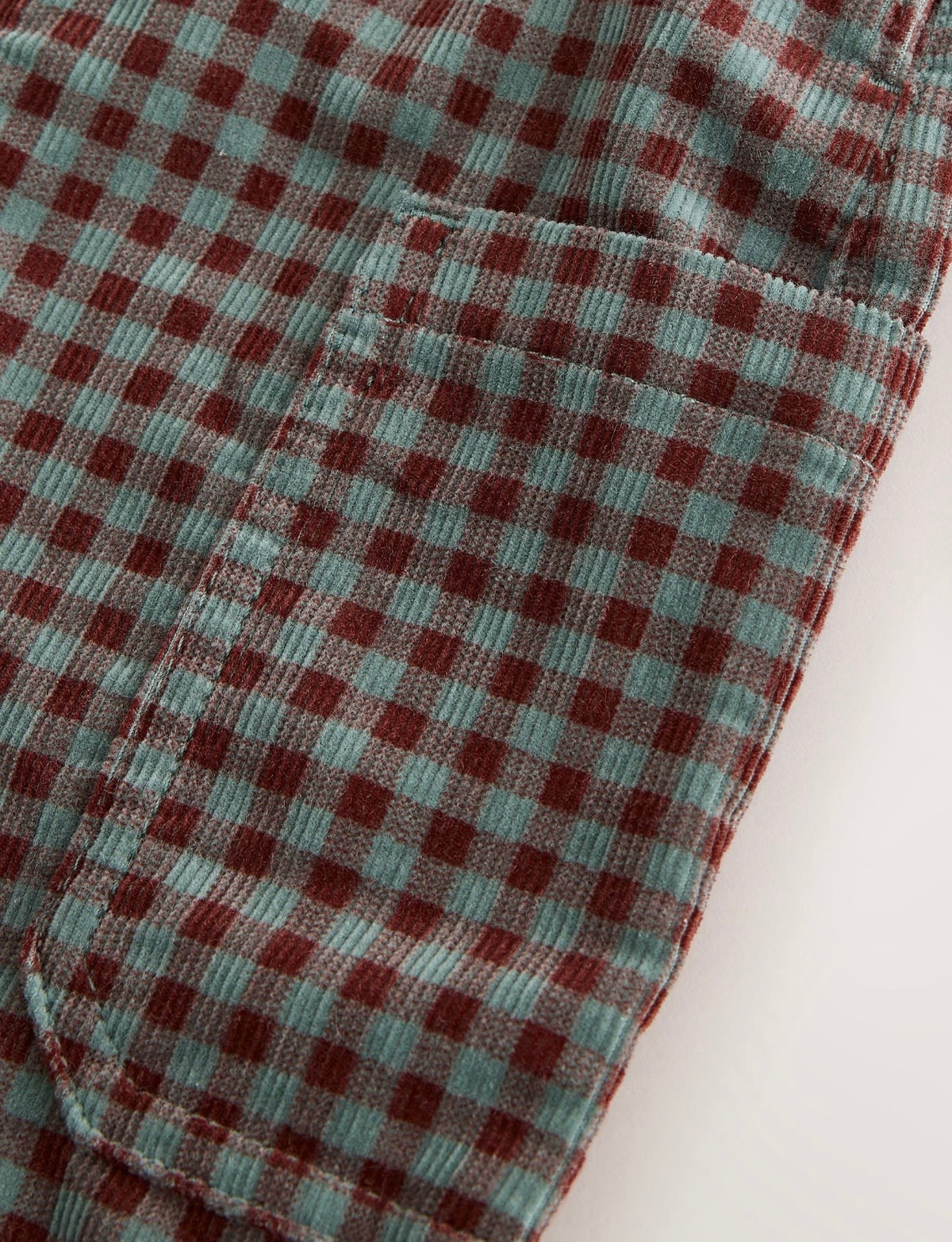 Red/Green Gingham Regular Fit
Corduroy Dungarees