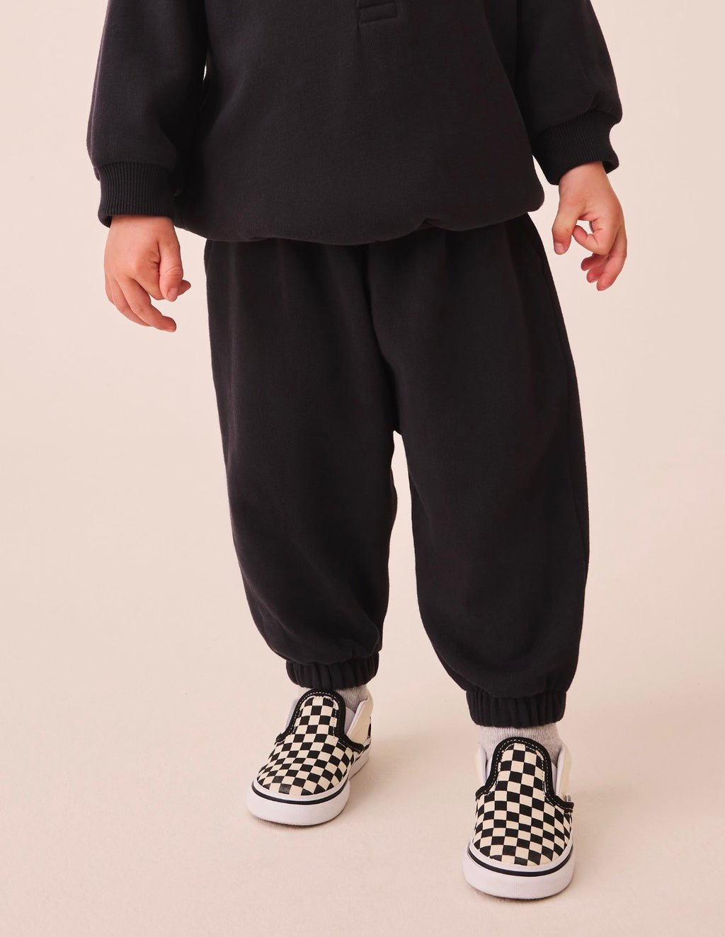 Charcoal Grey Popper Neck Sweat Top and Joggers Set