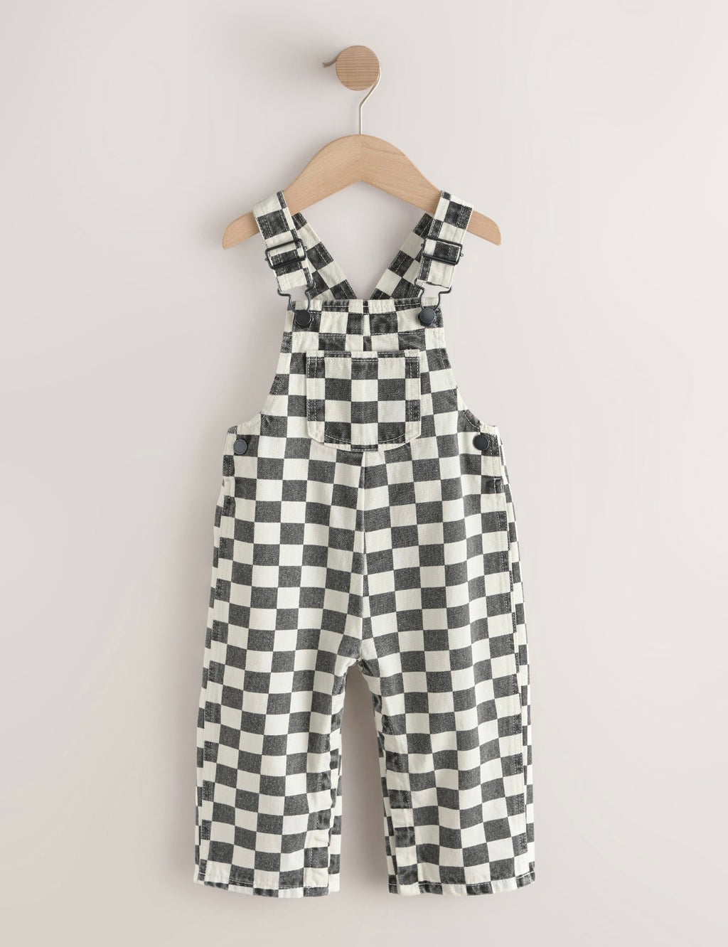 Black/White Checkerboard Dungarees