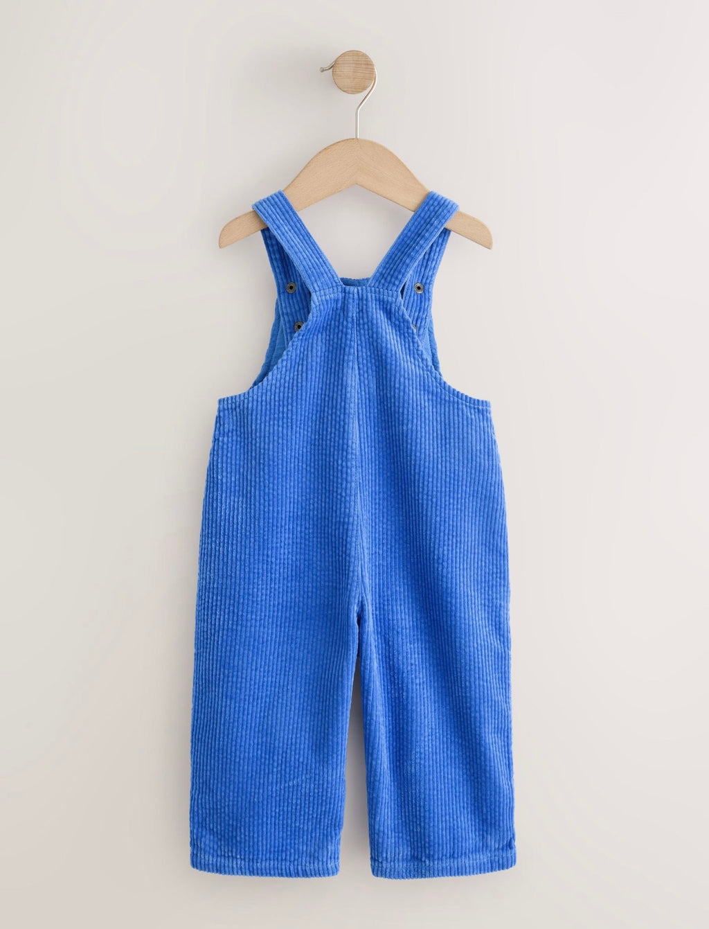 Cobalt Blue Wide Fit Textured Corduroy Dungarees
