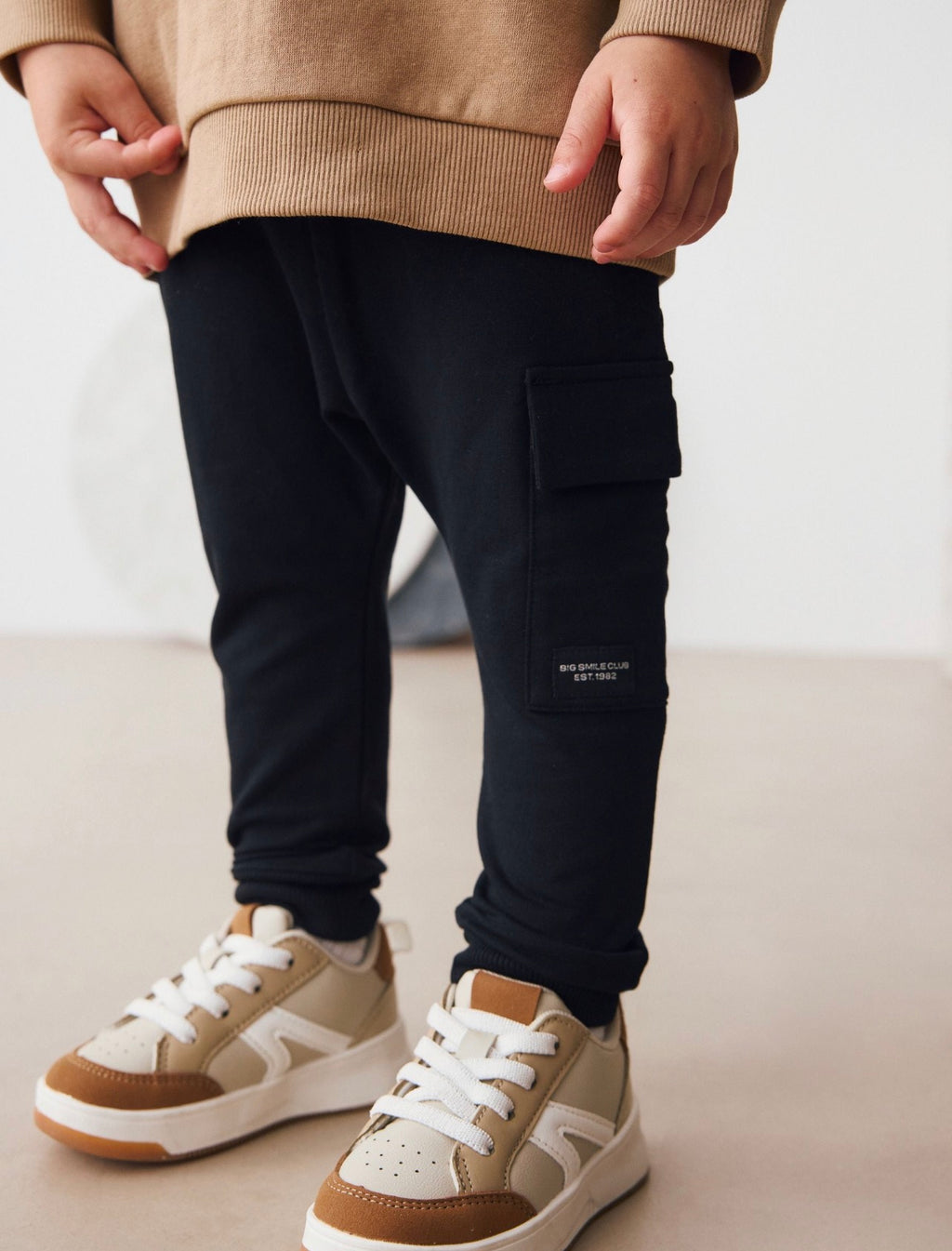 Tan Brown Half Zip Top and Joggers Set