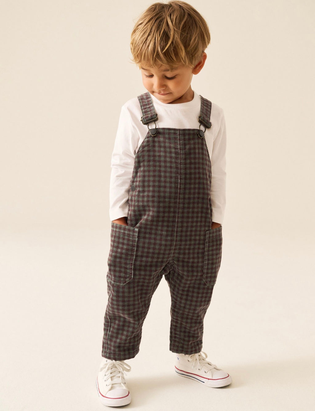 Red/Green Gingham Regular Fit
Corduroy Dungarees