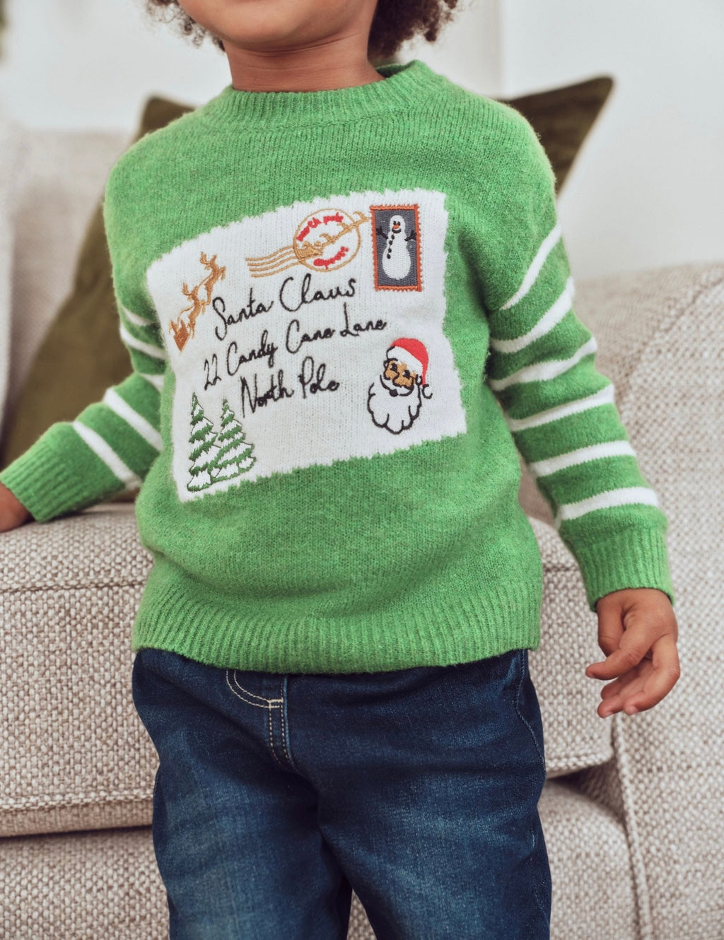 Green Christmas Crew Neck Jumper