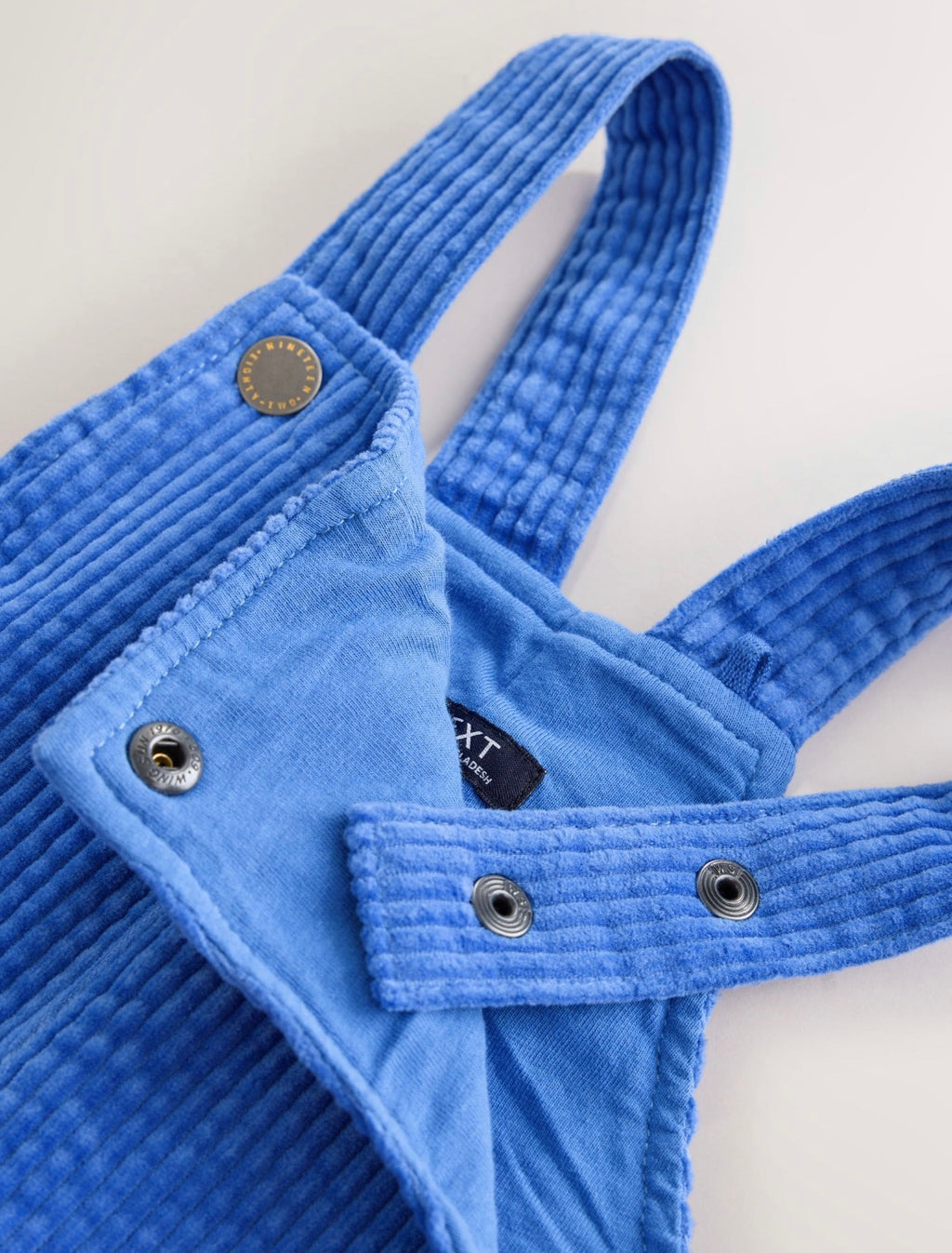 Cobalt Blue Wide Fit Textured Corduroy Dungarees