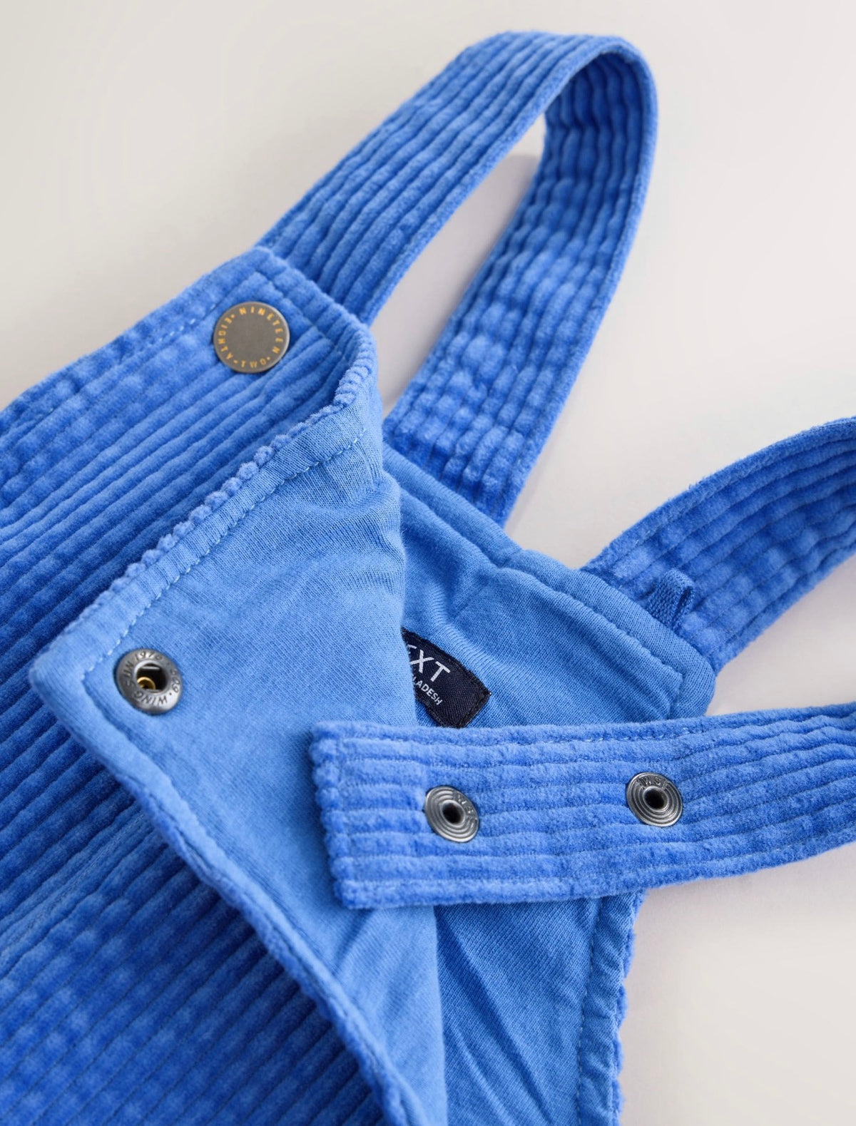 Cobalt Blue Wide Fit Textured Corduroy Dungarees
