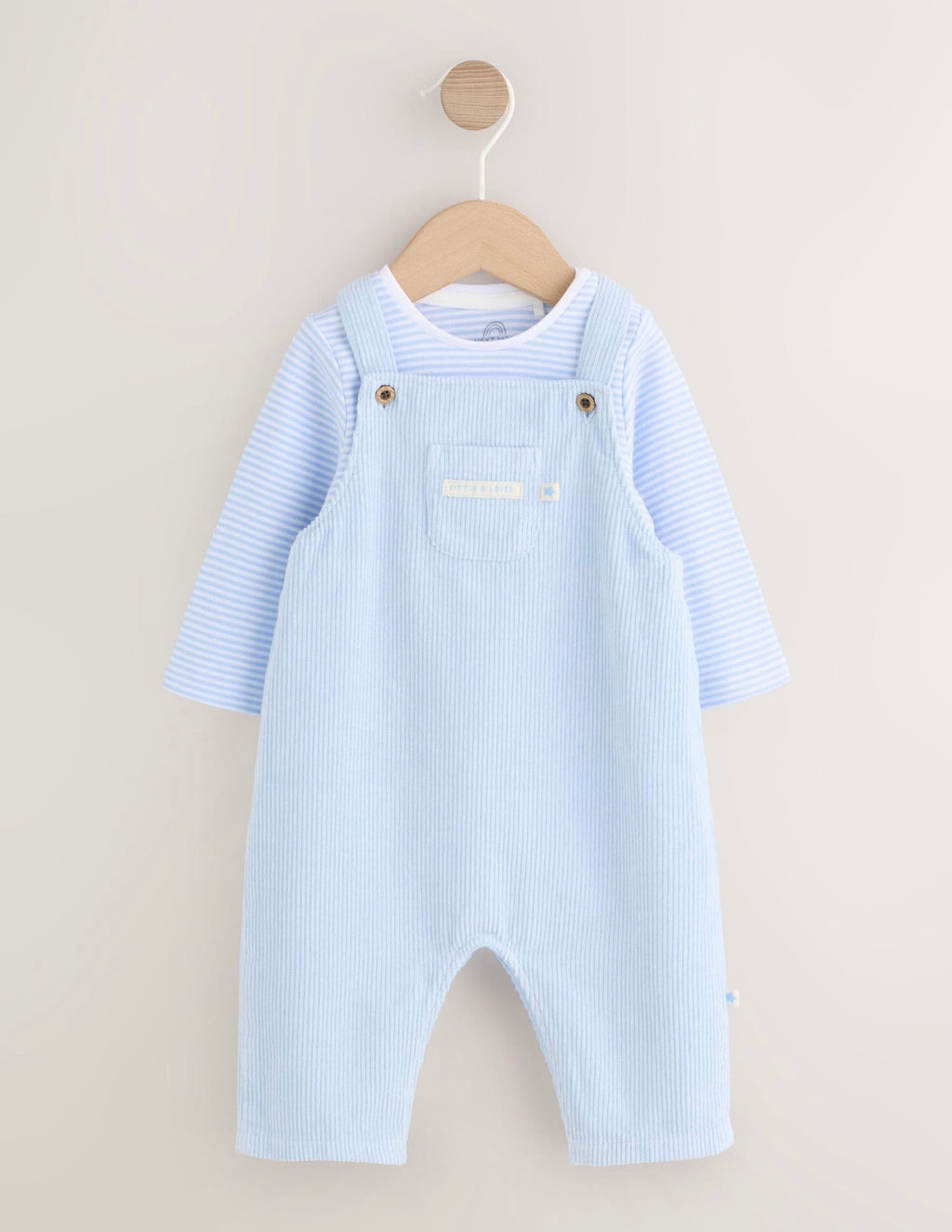 Blue Plain Cord Dungaree and Bodysuit
Baby Set