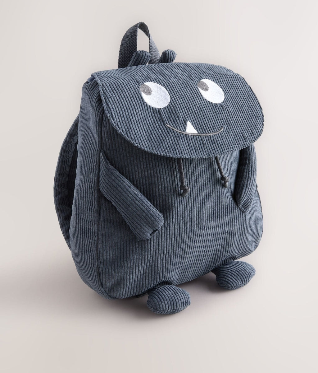 Blue Cord Corduroy Backpack 14 inches