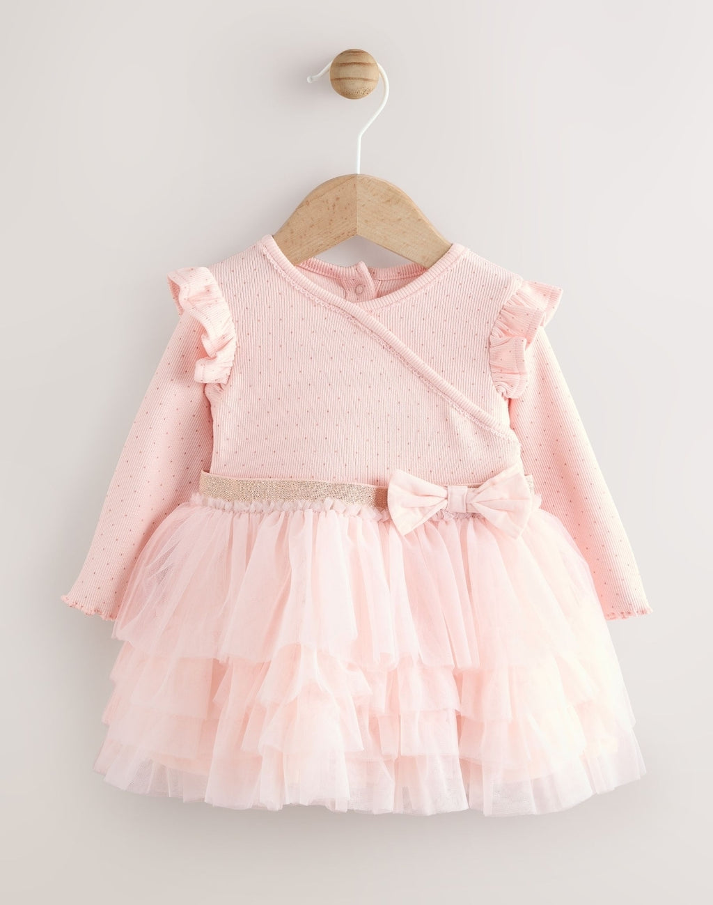 Pink Baby Long Sleeve Tutu Dress