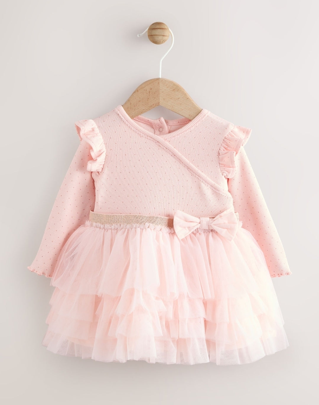 Pink Baby Long Sleeve Tutu Dress