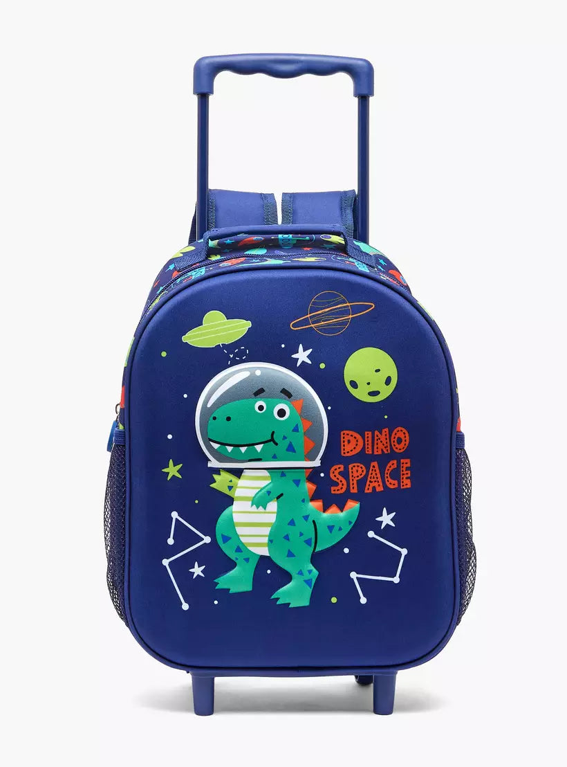 Juniors Dinosaur Print Trolley Bag for set 14 inches