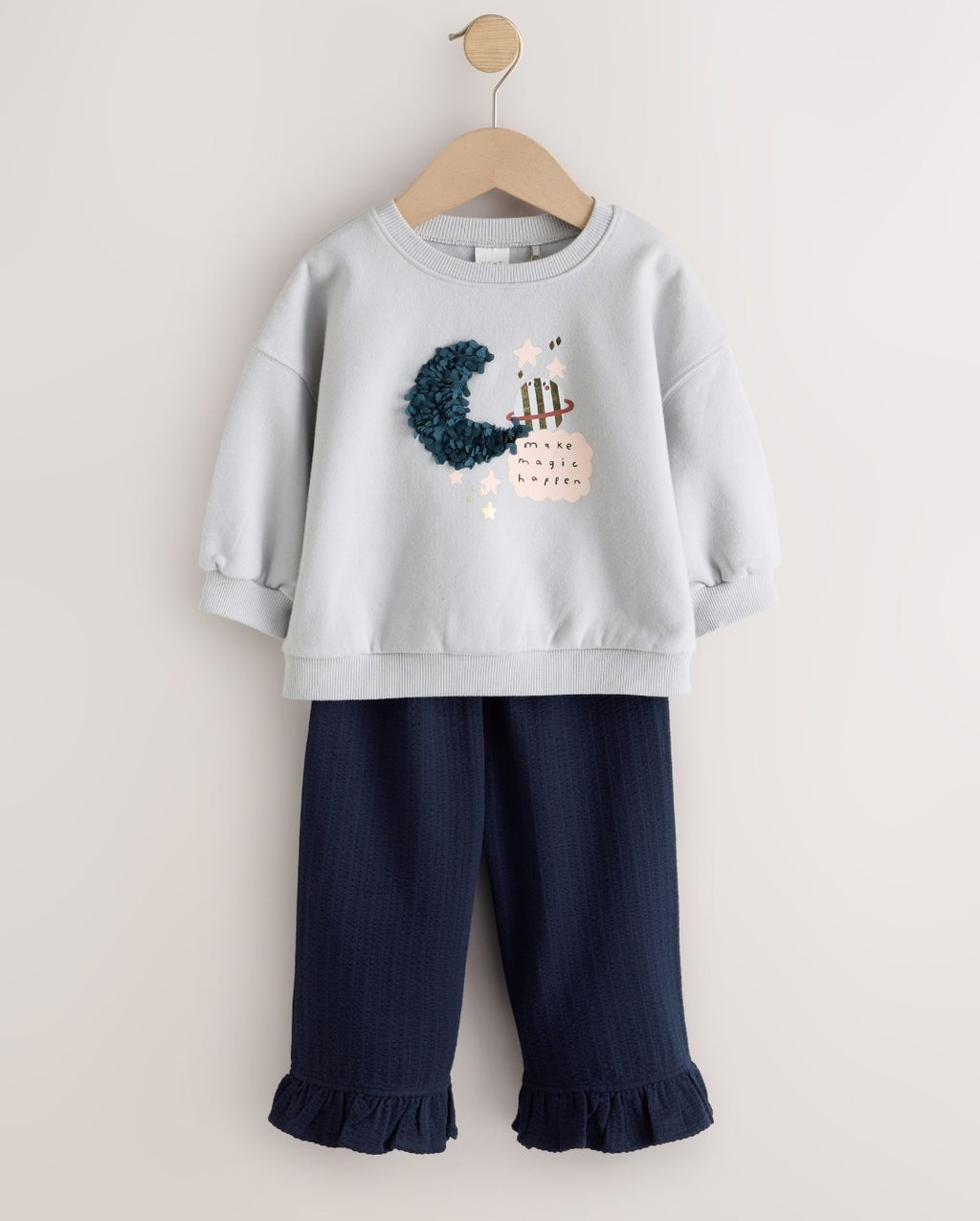 Blue Moon Sweatshirt and Frill
Trousers Set 2 Pack