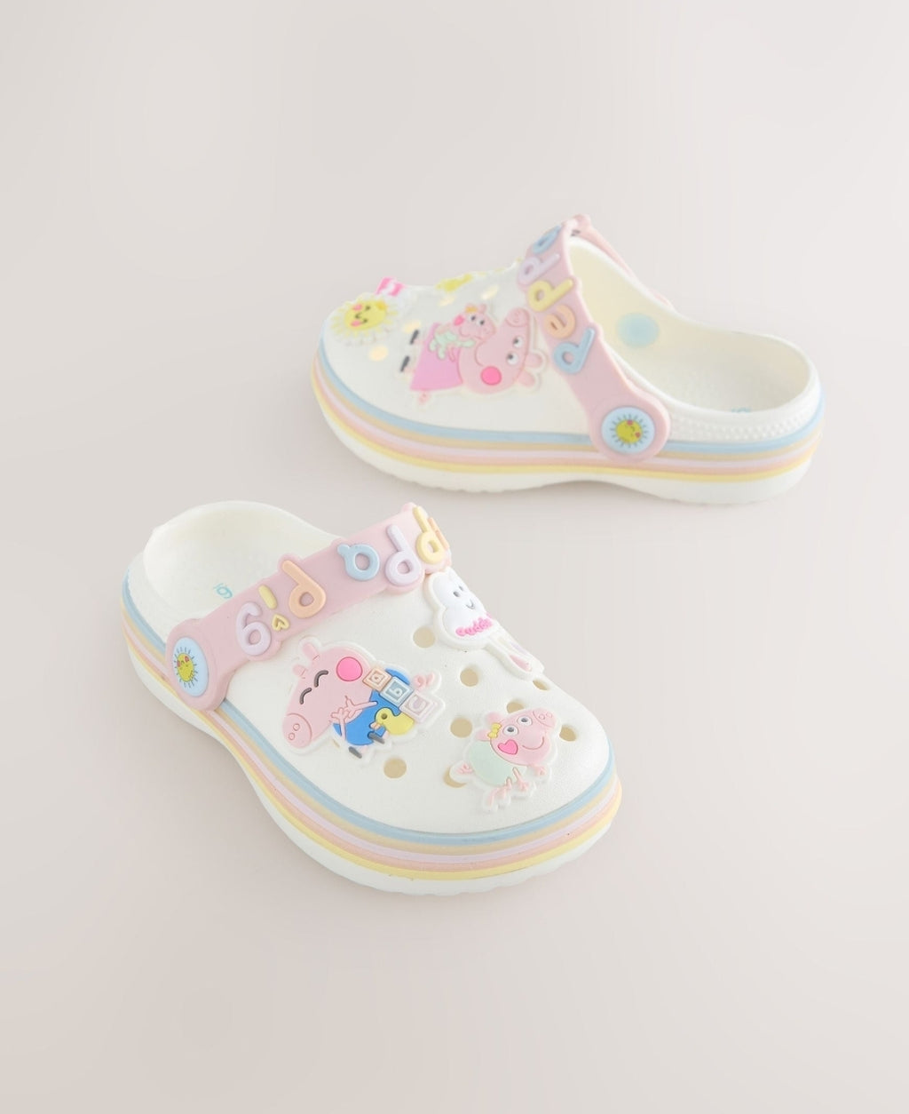 Cream Peppa Pig Character Clogs