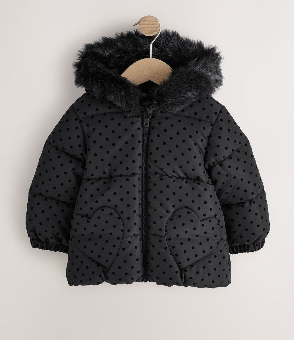 Black Polka Dot Shower Resistant

Padded Coat