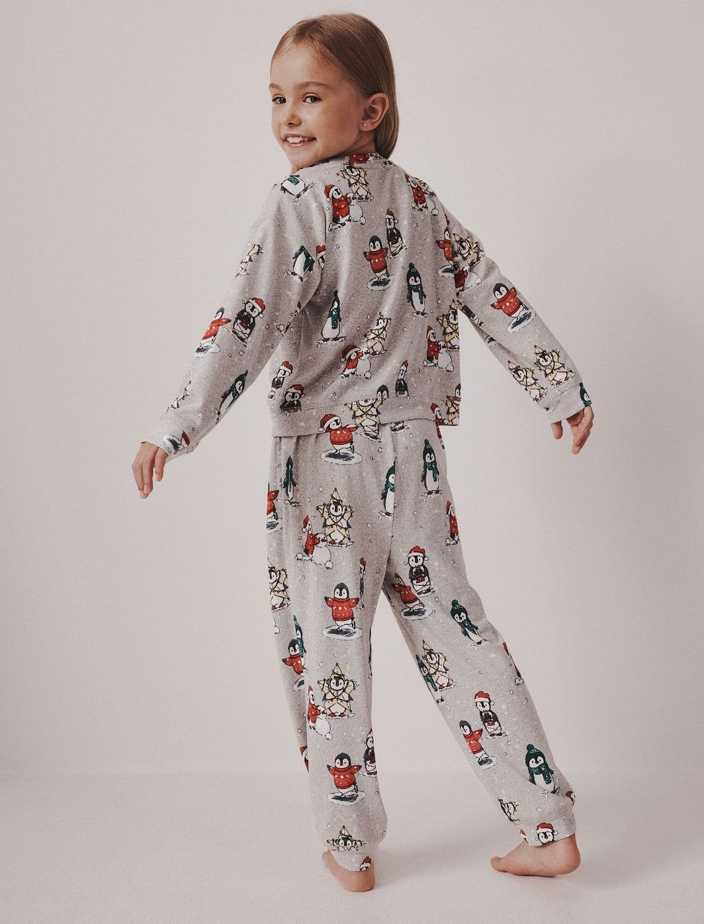 Grey Christmas Joggers Pyjamas 1Pack
