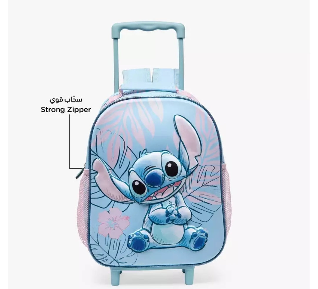 Sanrio Stitch Print 3-Piece Trolley Bag Set  14 inches