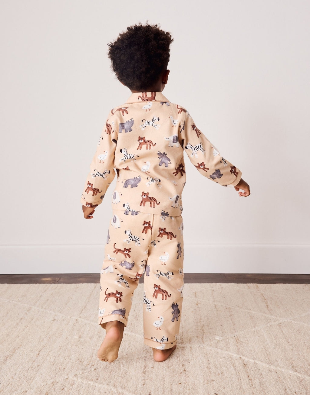 Beige Animal Button Down Pyjamas