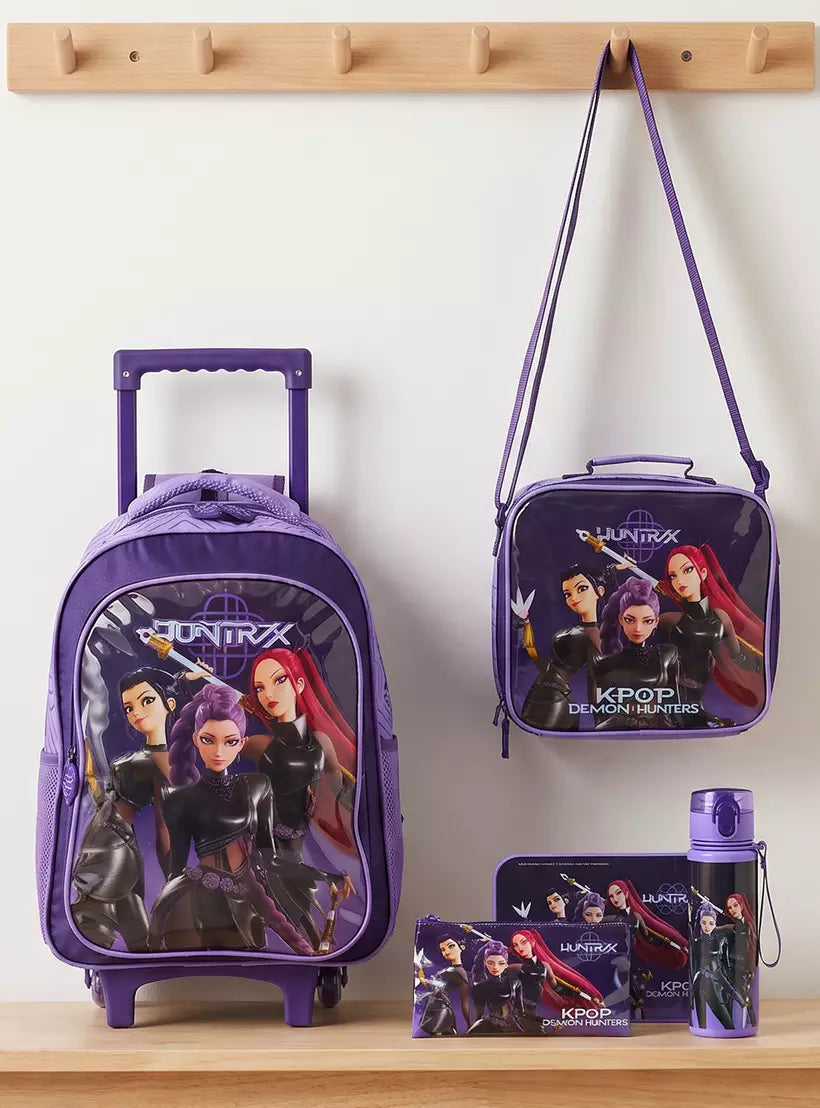 Netflix KPop Demon Hunters 5-Piece School Trolley Bag 18 inch