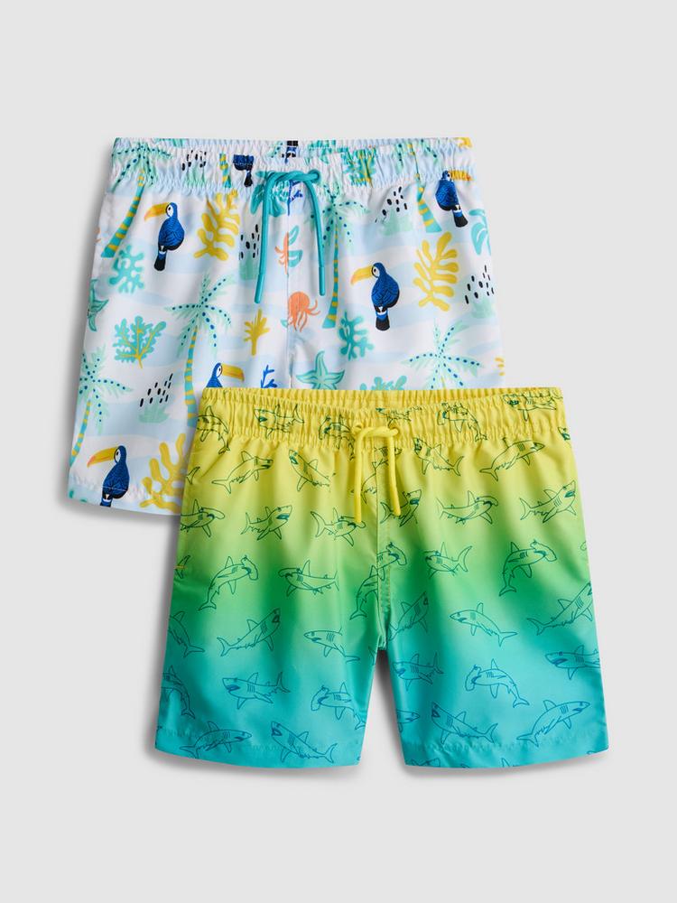 2pk Printed Swim Shorts