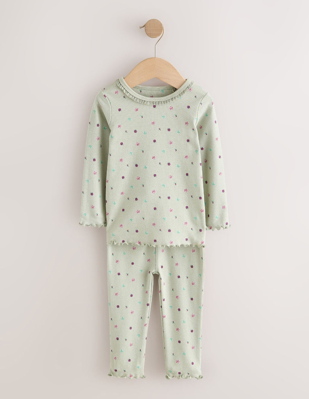 Purple/Green Snuggle Pyjamas 3 Pack