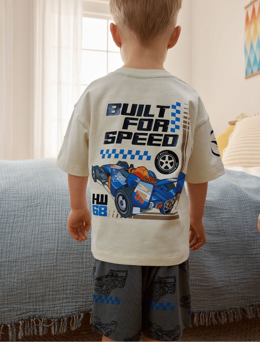 Blue/White Hot Wheels Short
Pyjamas 2 Pack