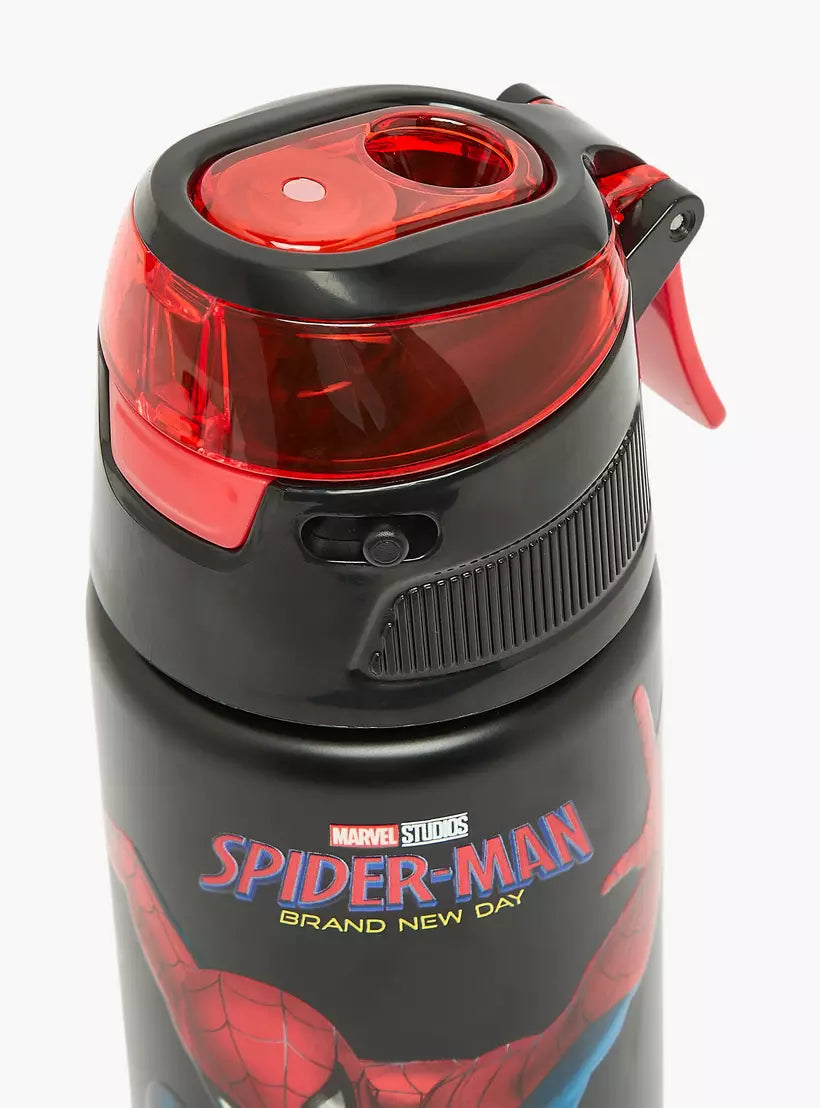 Spider-Man Print Stainless Steel Water Bottle with Spout and Carry Lid